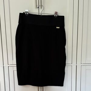 Calvin Klein Black Stretch Pencil Skirt